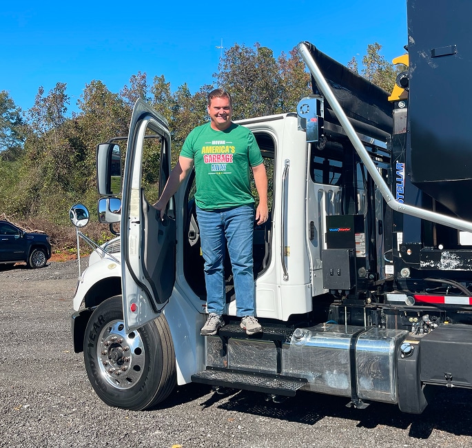 Professional dumpster rental driver providing reliable service in Thomaston